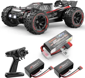 HYPER GO H14BM V3 1/14 Brushless RC Cars for Adults Fast 50 mph, RC Trucks 4wd Offroad Waterproof, RC Truggy with 3S Battery for Snow Sand(3 x 3S Battery Included, 2 x 3S Charging Cable Included)