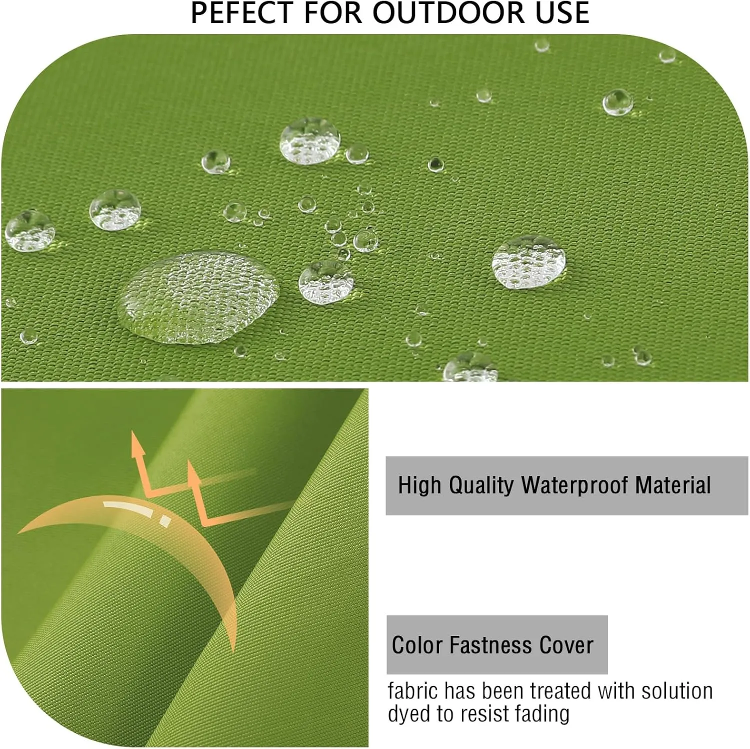 idee-home Outdoor Chair Cushions Set of 2, Waterproof Outdoor Seat Cushions for Patio Furniture, Outside Replacement Chair Pad with Ties for Lawn Deck Porch, 19 x 19 Green