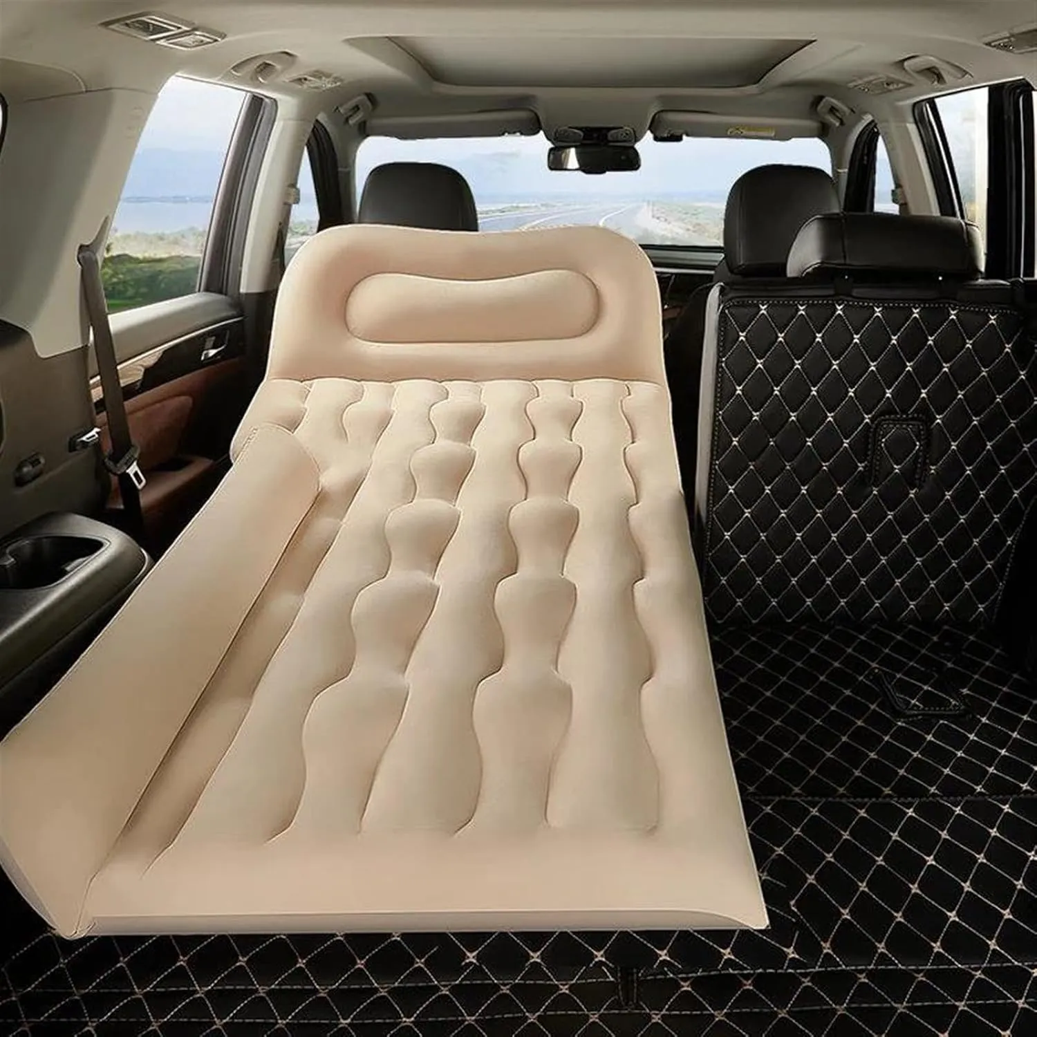 Inflatable Mattress, Car Camping Bed, Multifunctional Inflatable Sleeping Pad, Fast Inflation and Deflation, 72-Hour Leakage Test (Six)