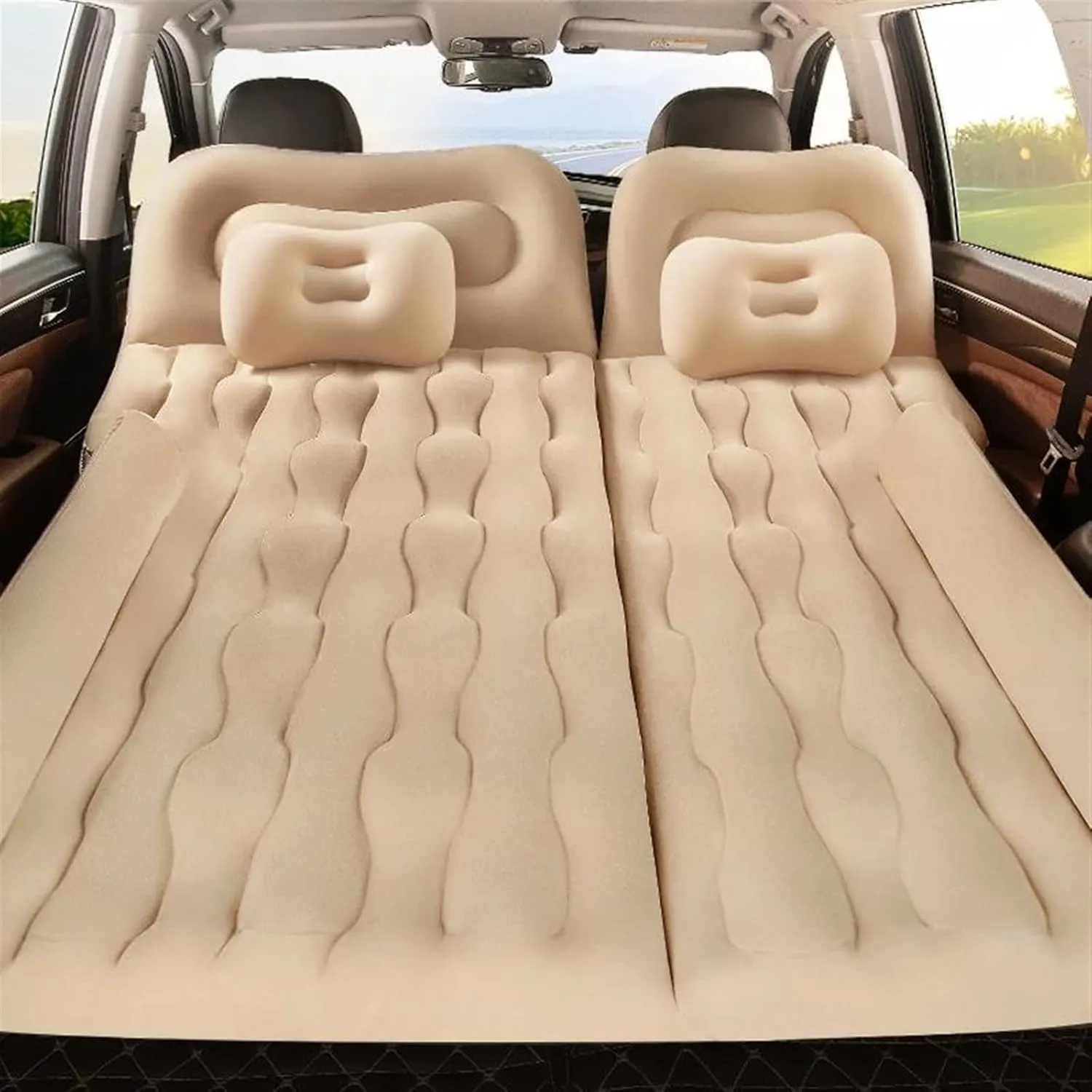 Inflatable Mattress, Car Camping Bed, Multifunctional Inflatable Sleeping Pad, Fast Inflation and Deflation, 72-Hour Leakage Test (Six)