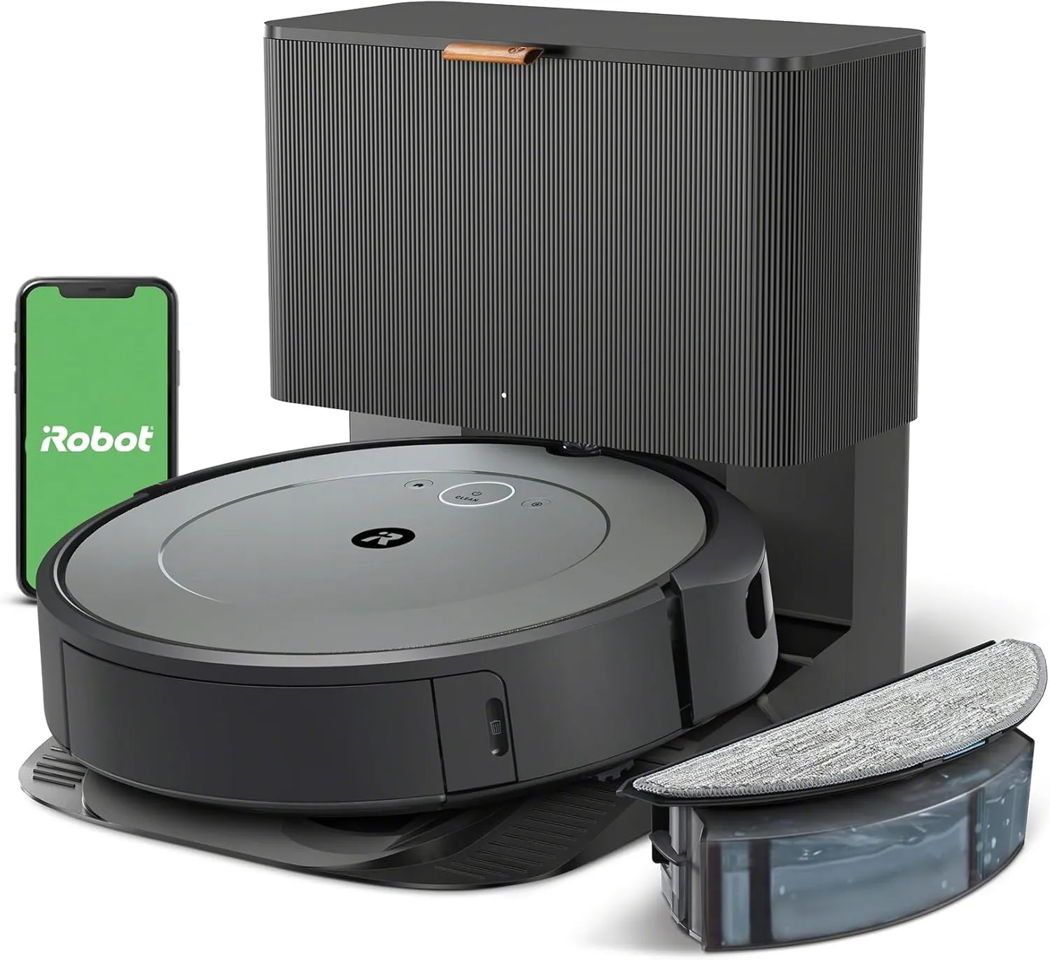 iRobot Roomba Combo i3  (3574) Robot Vacuum & Mop – Self-Empty for Up to 60 Days, Clean by Room with Smart Mapping, Dual Multi-Surface Brushes for a Thorough Clean, Ideal for Homes with Pets