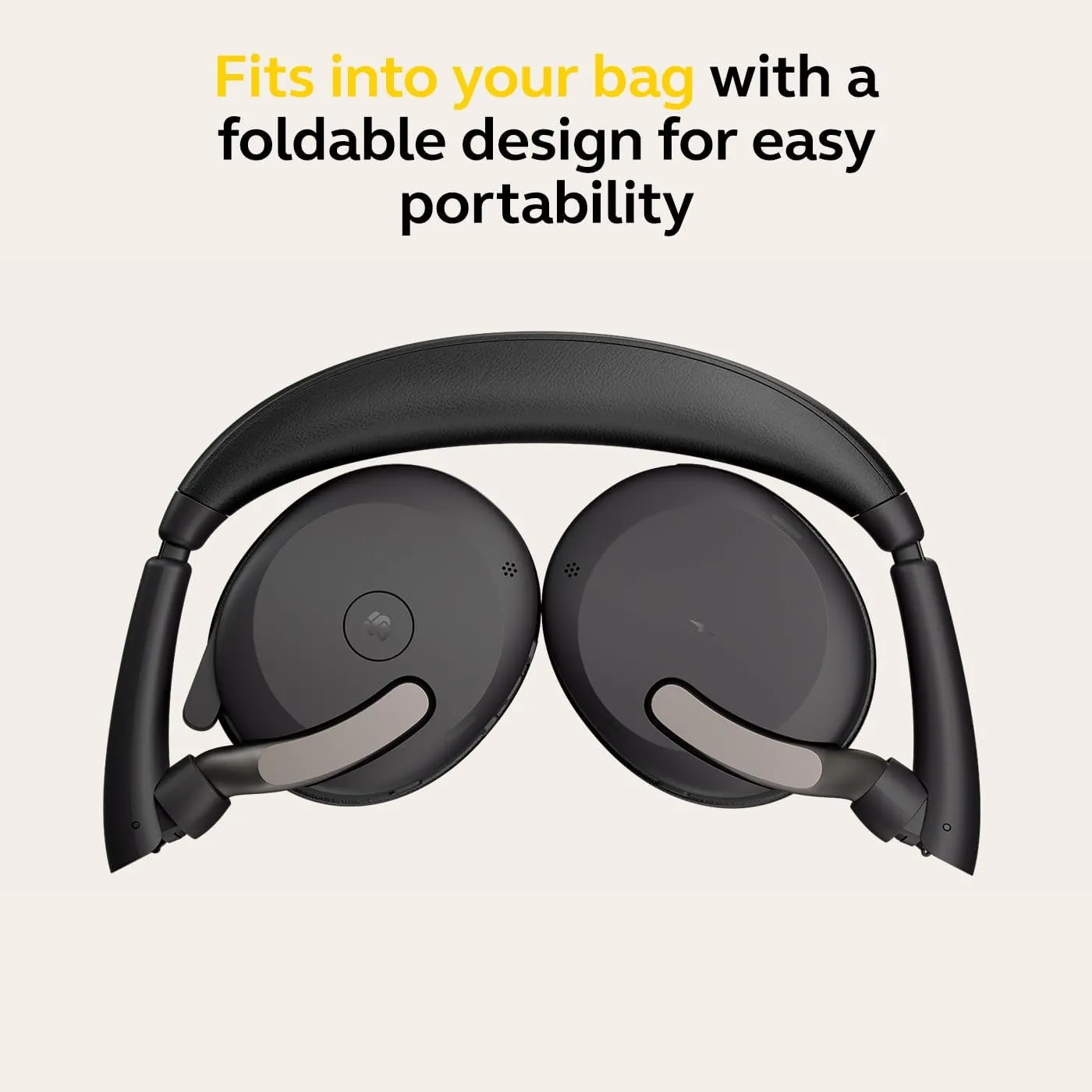 Jabra Evolve2 65 Flex Stereo Headset with Bluetooth, Wireless Charging Pad - Noise-Cancelling ClearVoice Technology & Hybrid Active Noise Cancellation - Certified for Microsoft Teams - Black
