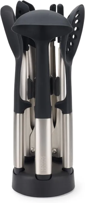 Joseph Joseph Elevate Fusion 5-piece Silicone Utensil Set with Storage Stand, Stainless Steel