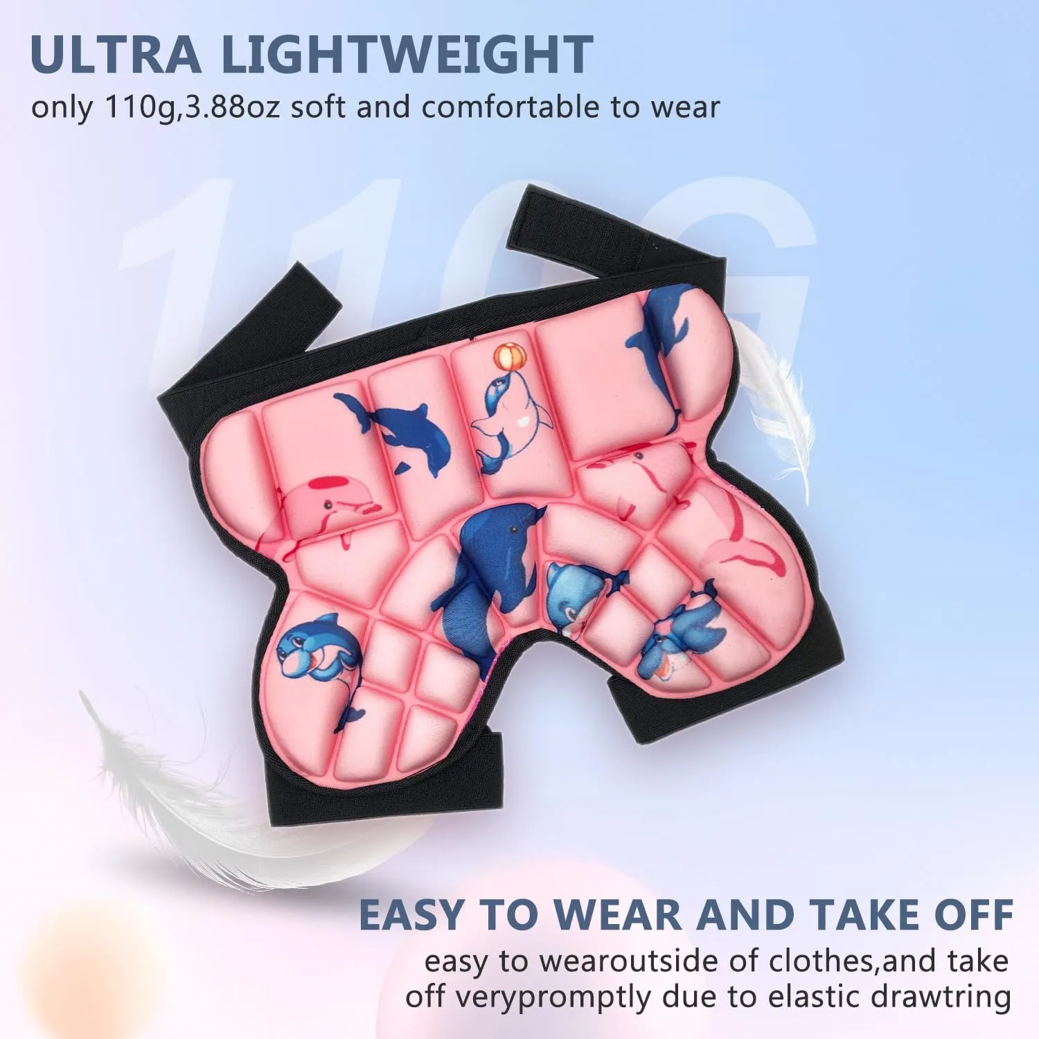 Kids Butt Pad for Skating Ski Snowboarding Roller Skate, Kids Hip Protector, Thickened Ski Butt Pad Padded Shorts for Winter Sports