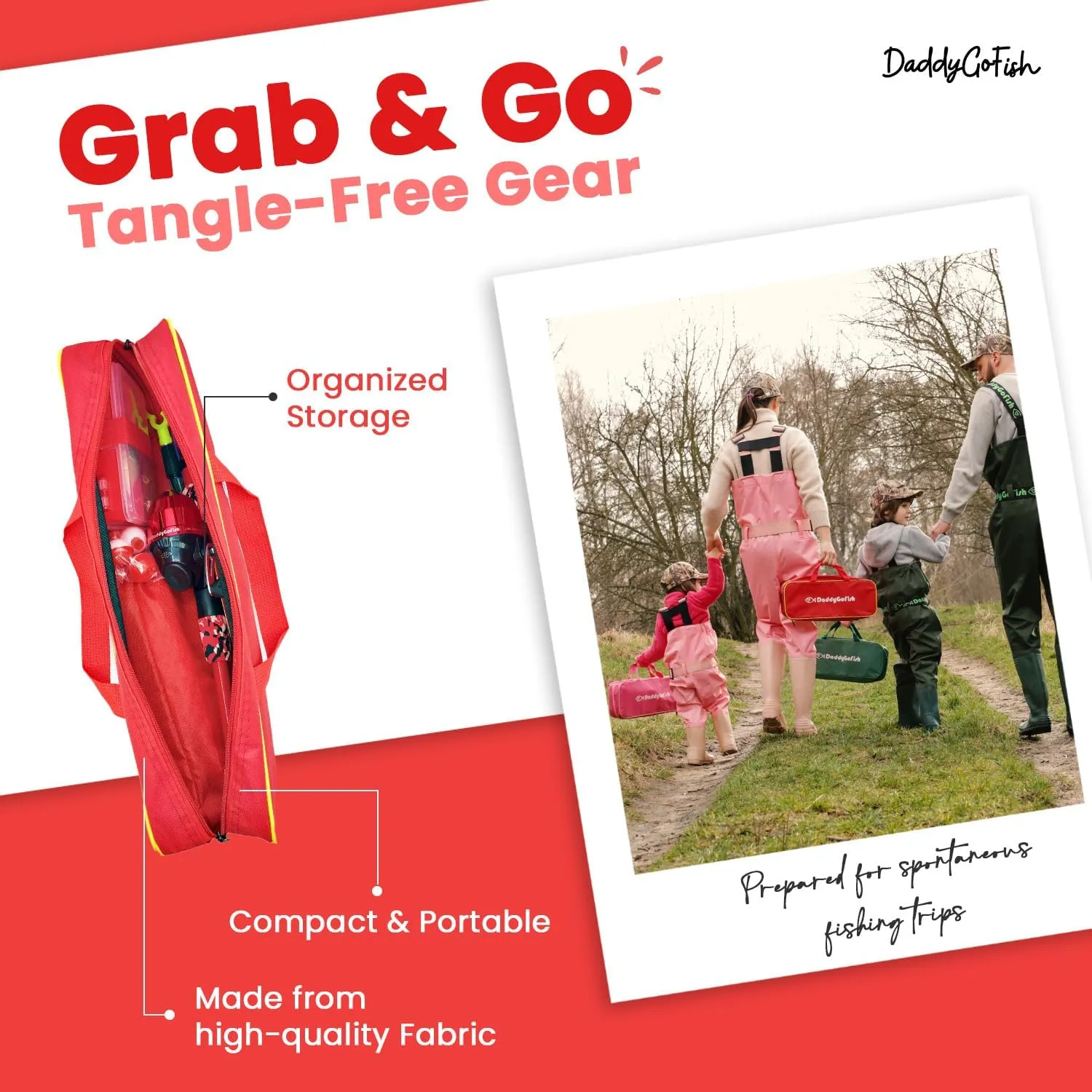 Kids Fishing Pole - Rod Reel Combo Tackle Box Starter Set - First Year Small Dock Gear Kit for Boys Girls Toddler Youth Age Beginner Little Children Junior Anglers
