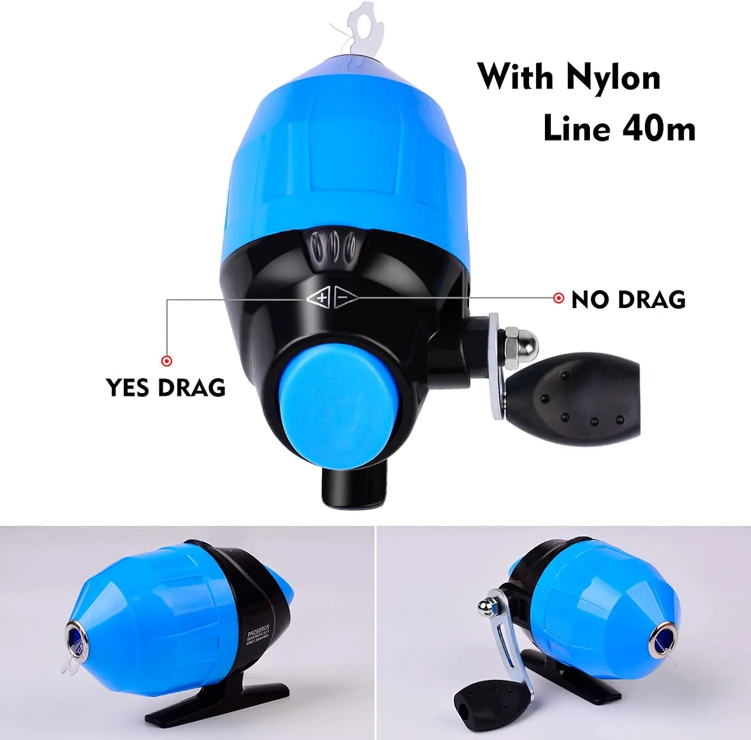 Kids Spincast Reel and Fishing Rod Combo, Kids Fishing Pole Kit, Fishing Tackle Box, Kids Fishing Gear, Spinning Reel Lures Accessories, Tangle-Free Design, Oversized Reel Handle
