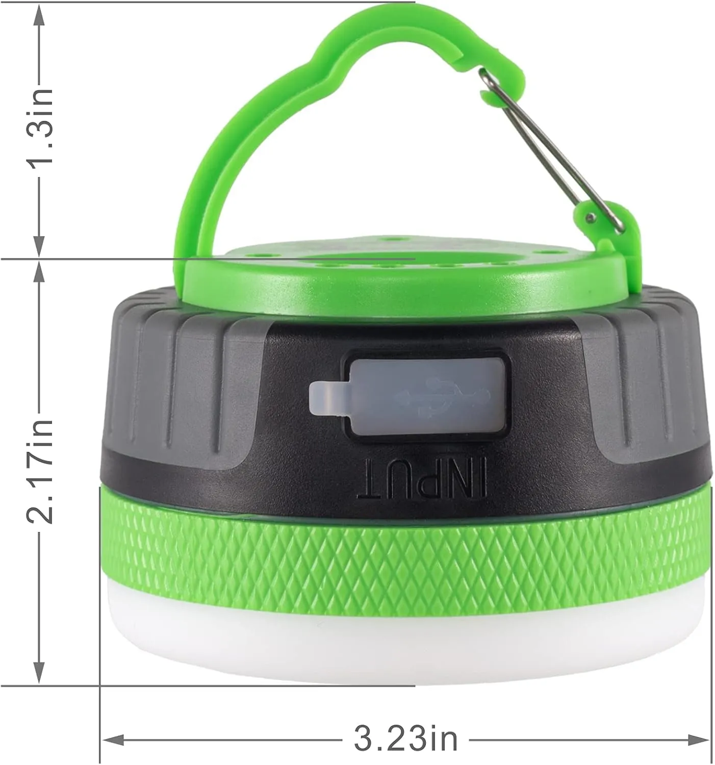 Kit Outage, Specialized options Base, Light for Rechargeable Pack Magnet Mah, 2200 Hurricane, with Green, LED Camping Medium Emergency, Survival Unique selection Lantern, 1