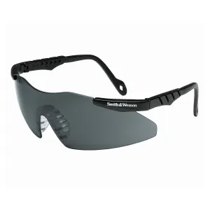 KLEENGUARD Smith & Wesson Magnum 3G Mini Safety Glasses (19824), Black Frame, Smoke Lens, 12 Pairs/Case