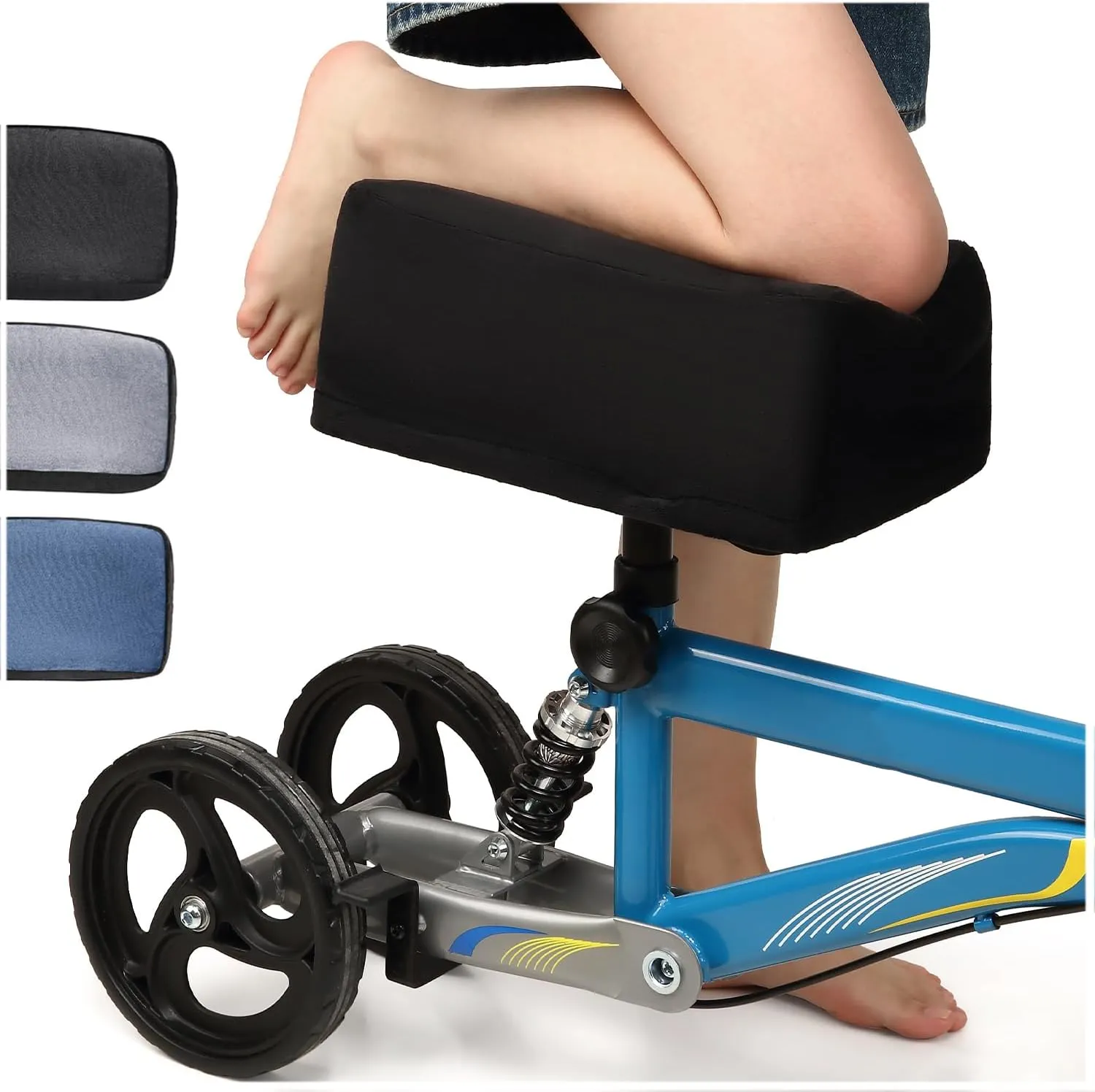 Knee Scooter Cushion Cover - Soft and Comfortable Knee Scooter Pad with Removable 2'' Thick Memory Foam Cushion
