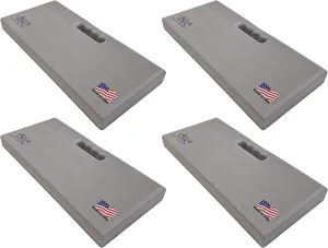 Kneeling Pad - Made in The USA - Firm, Durable and Thick Garden or Mechanics Foam Kneeling Pad, Great for Use Around The House, Garden, Job or Shop(17.5” x 8.0” x 1.5”, Gray, 4-Pack)