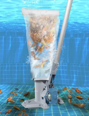 KOKIDO Rechargeable Cordless Pool Leaf Vacuum, Light-Duty, 30 GPM Suction, Run 75-Mins, XL Filter Bag, Pool Opening, Leaf & Debris Removal, Ideal for Above Ground Pools and Small Inground Pools XV410