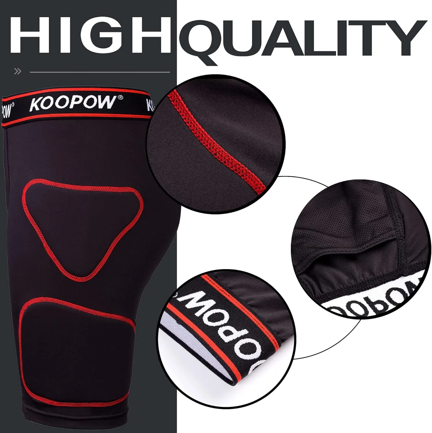 KOOPOW Youth Boys Padded Sliding Shorts Slider Pad with Soft Protective Athletic Cup for Baseball, Football, Lacrosse
