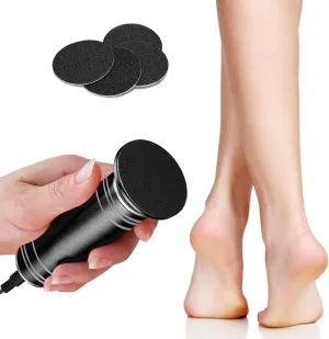 krofaue Upgrade Electronic Foot File Grinder (Speed Adjustable) with 60pcs Replacement Sandpaper Disk, Electric Callus Remover Professional Pedicure Tool for Men Women Dead Cracked Hard Skin Calluses