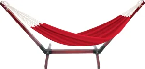 KUAFU 9-14 FT Wooden Hammock Stand, Adjustable Wood Hammock Chair for for Backyard, Patio, or Camping Trip, Accommodate 2 Person, 650lbs Weight Capacity