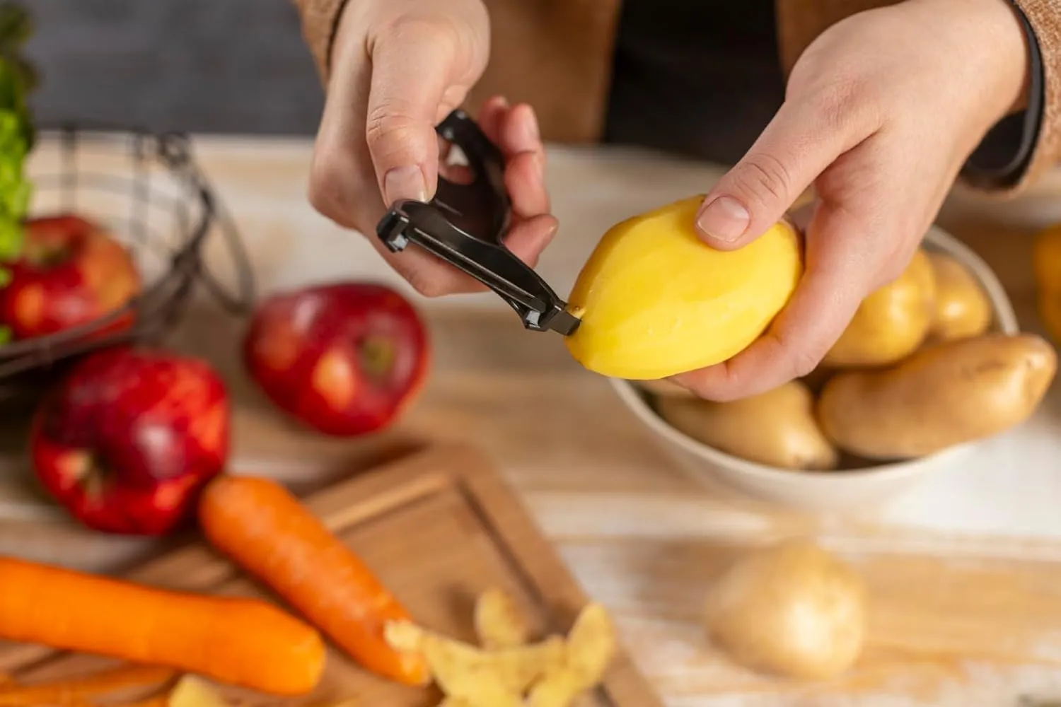 KUHN RIKON Polka Dot Swiss Peeler, Set of 3, Red/Yellow/Black