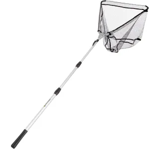 Landing Fish Net - Angler Tool with Clear Rubber Mesh Netting and Wooden Handle - Fly Fishing Equipment for Catch and Release by Wakeman