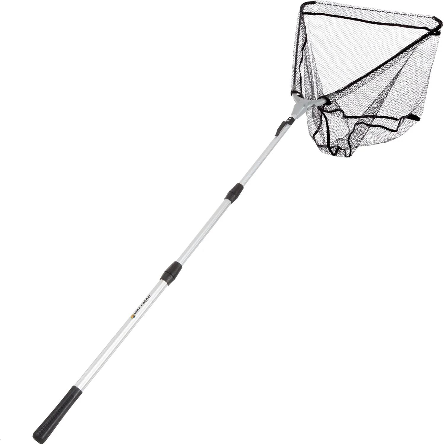 Landing Fish Net - Angler Tool with Clear Rubber Mesh Netting and Wooden Handle - Fly Fishing Equipment for Catch and Release by Wakeman