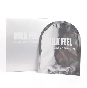 LAPCOS Milk Feel Body Exfolator, Single Use Mitt to Remove Dead Skin and Cleanse, Deep Exfoliation for Arms, Legs and Body, AHA & BHA Hydrody Acids for Peeling Effect to Reveal Smooth Skin (5 Pack)