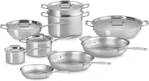 Le Creuset Stainless Steel Classic 3-Ply 14-Piece Set