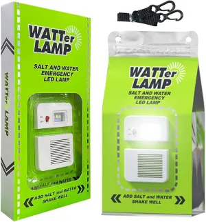 LED Camping Lantern, Portable LED Lanterns Salt Water Powered Emergency Light, Waterproof Camping Essentials Survival Gear for Power Outages, Hiking, Fishing & Hurricane (A Lanyard Included)