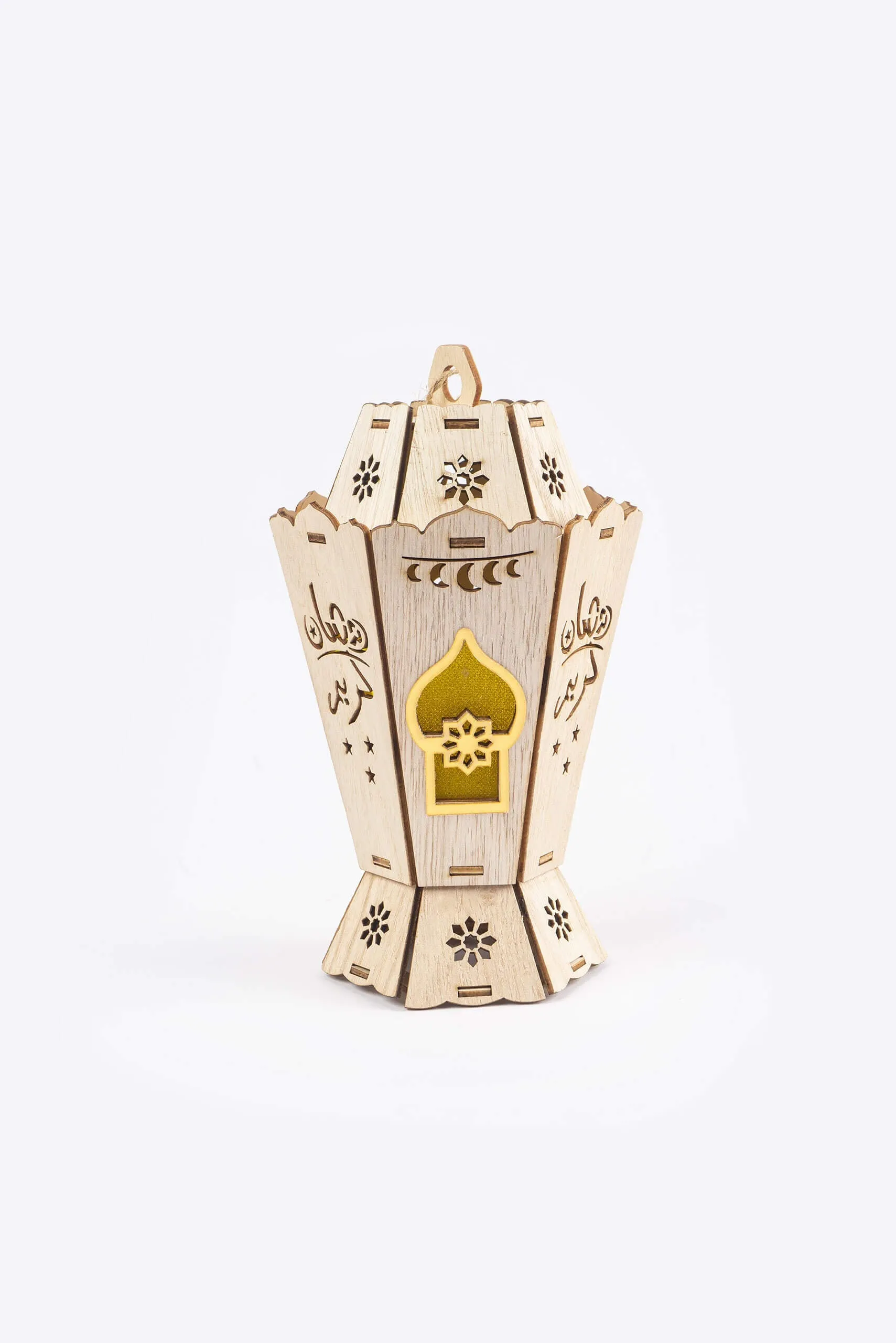 LED Ramadan Wooden Lantern