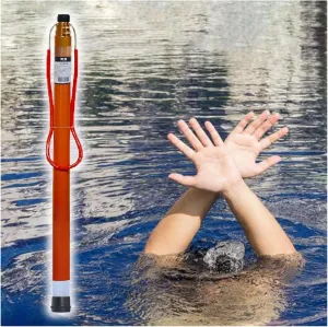 Lifesaving Hooks - Telescopic Pool Rescue Hook - High Visibility Safety Pole for Pool Boat Water Park Emergency Rescue - Floating Aluminum Hook for Beaches(H 450cm)