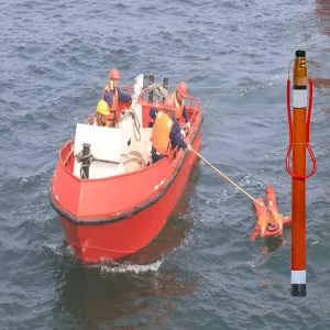 Lifesaving Pole Retractable Swimming Pool Safety Pole, 4.5M 5.5M 6.5M Pool Rescue Pole, Emergency Life-Saving Equipment for Helping Struggling, Drowning Swimmers (Size : H 450cm)