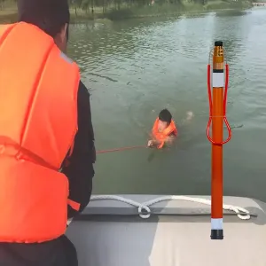 Lifesaving poleLifesaving Pole High Visibility Professional Rescue Life Pole, Pool Lifeguard Pole with Night Luminous & Reflective Design, Telescopic Rescue Bar for Beaches Yachts (Size : H