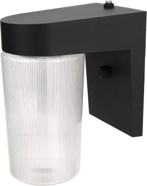 LIT-PaTH Dusk to Dawn Outdoor Wall Lantern, LED Jelly Jar Light, 11W 800 Lumens, 5000K Daylight White, Aluminum Housing Plus Clear Shade, Matte Black Finish, 1-Pack