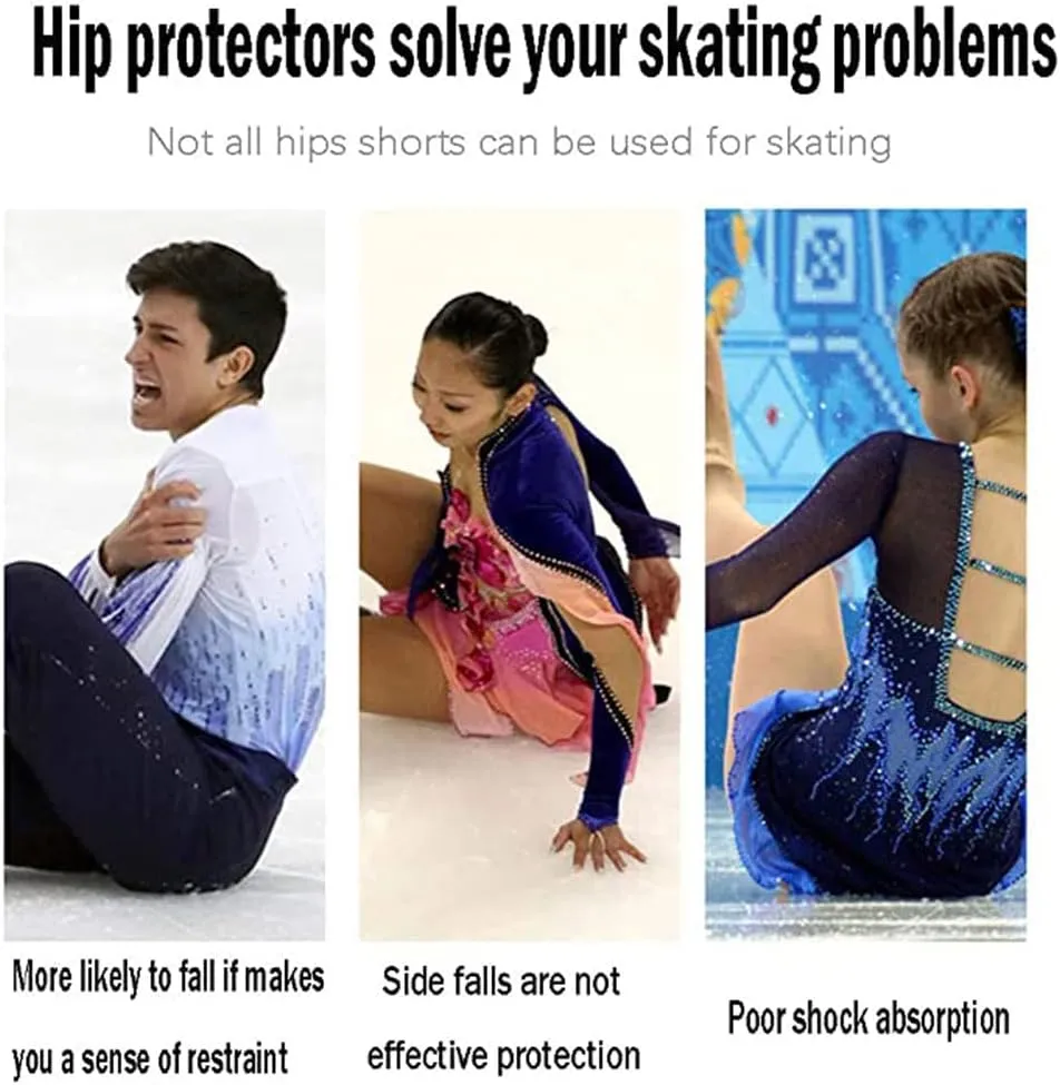LIUHUO Hip Pad Protector Padded Shorts for Guard Ski Roller Skating Snow Crash Butt Pads for HIPS Tailbone & Butt