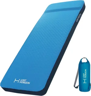 LOSTHORIZON Air & Foam Camping Mattress, Self-Inflating Sleeping Pad, 4.5" Thick, with Pump Sack, Single