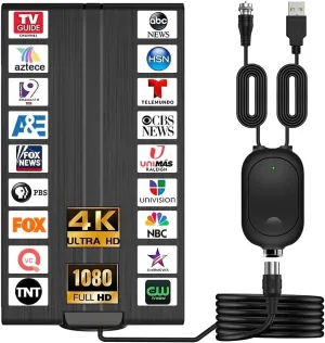 LUPATDY TV Antenna, 2025 Upgraded Outdoor/Indoor HD Digital Portable TV Antenna, 360°Reception Long 850  Miles Range, Support 4K Full HD 1080p Smart and Older Tvs with 32.8ft Coaxial Cable
