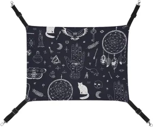 Magic Attributes, Animals and Things Hanging Cat Bed Soft Breathable Pet Hammock for Cage Pet Sleeper for Kitten Ferret Puppy Rabbit