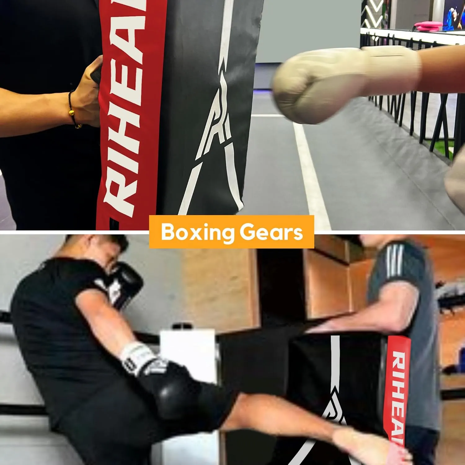 Martial Arts Kicking Shield Pad for Muay Thai, Taekwondo Football, Basketball, Hockey Training - Denser Foam, High-Density PU Leather Cover (ONE PAD)
