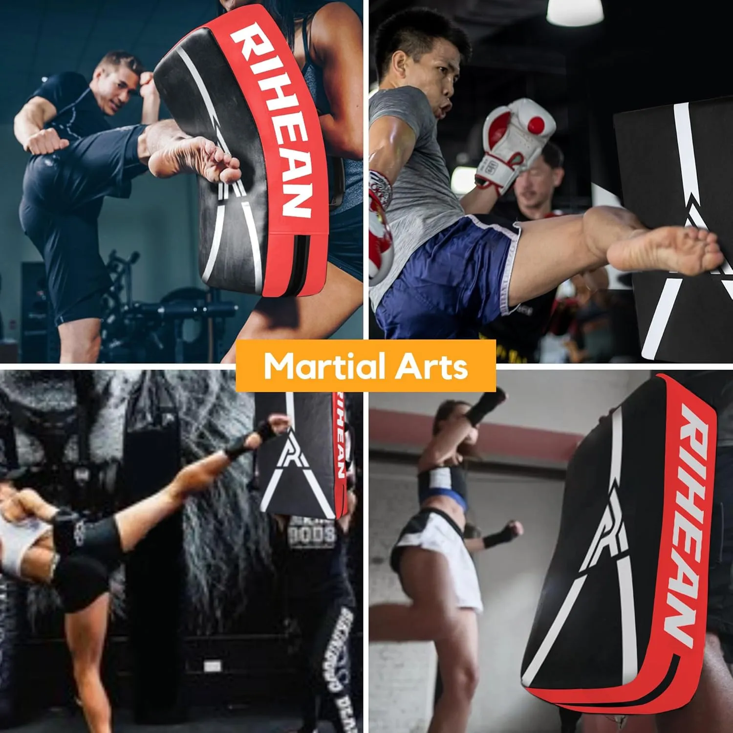 Martial Arts Kicking Shield Pad for Muay Thai, Taekwondo Football, Basketball, Hockey Training - Denser Foam, High-Density PU Leather Cover (ONE PAD)