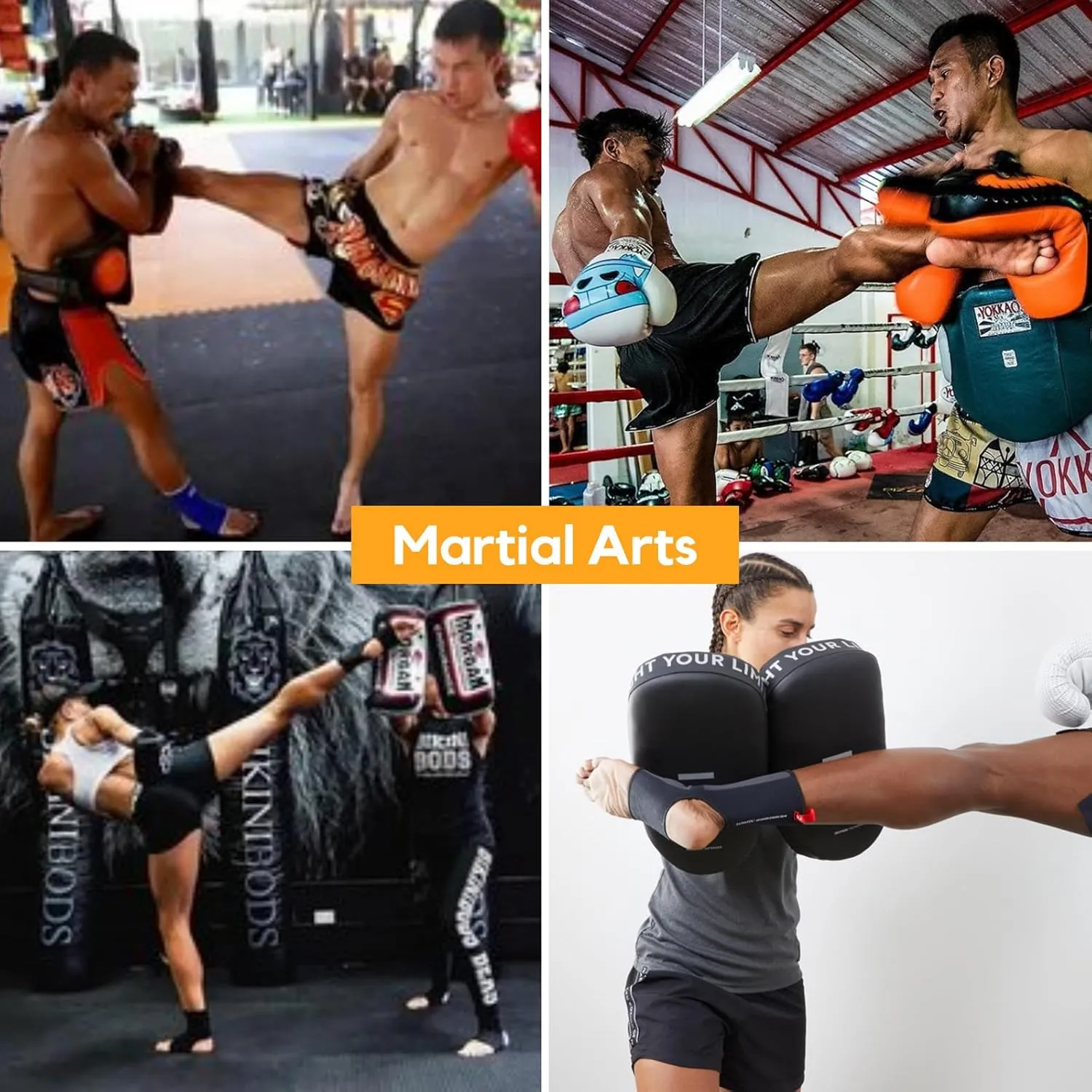 Martial Arts Kicking Shield Pad for Muay Thai, Taekwondo Football, Basketball, Hockey Training - Denser Foam, High-Density PU Leather Cover (ONE PAD)