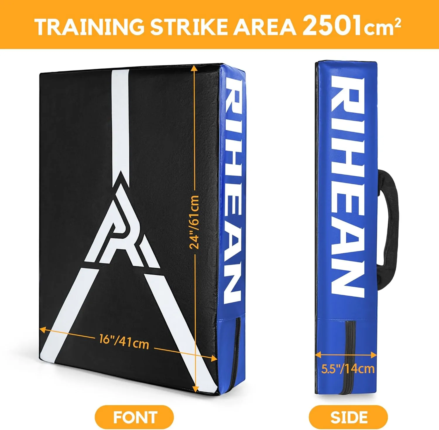 Martial Arts Kicking Shield Pad for Muay Thai, Taekwondo Football, Basketball, Hockey Training - Denser Foam, High-Density PU Leather Cover (ONE PAD)