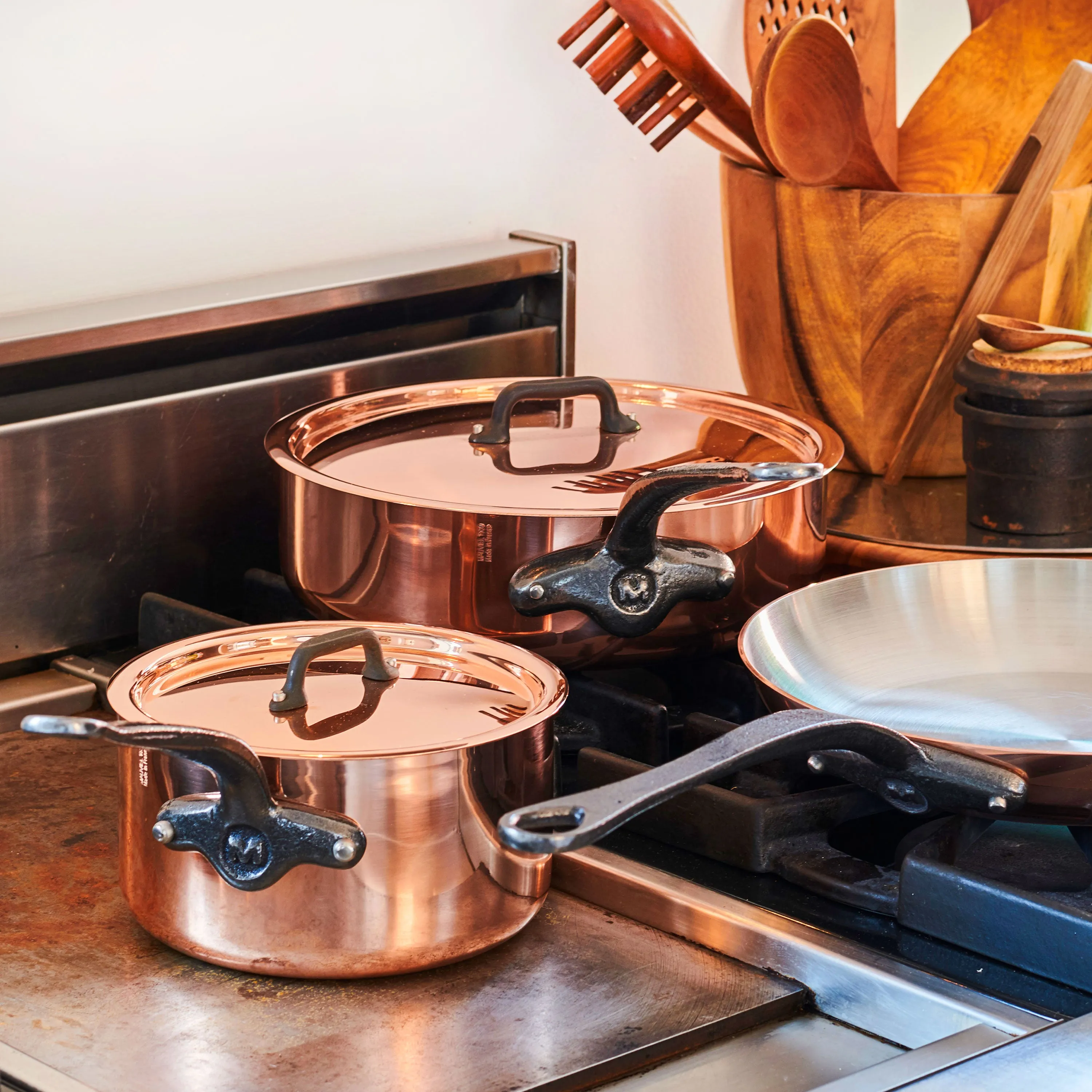 Mauviel M200Ci 9 Piece Copper Cookware Set
