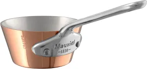 Mauviel M'Heritage 150 S 1.5mm Polished Copper & Stainless Steel Mini Chef Pan With Cast Stainless Steel Handles, 3.54-in, Made In France