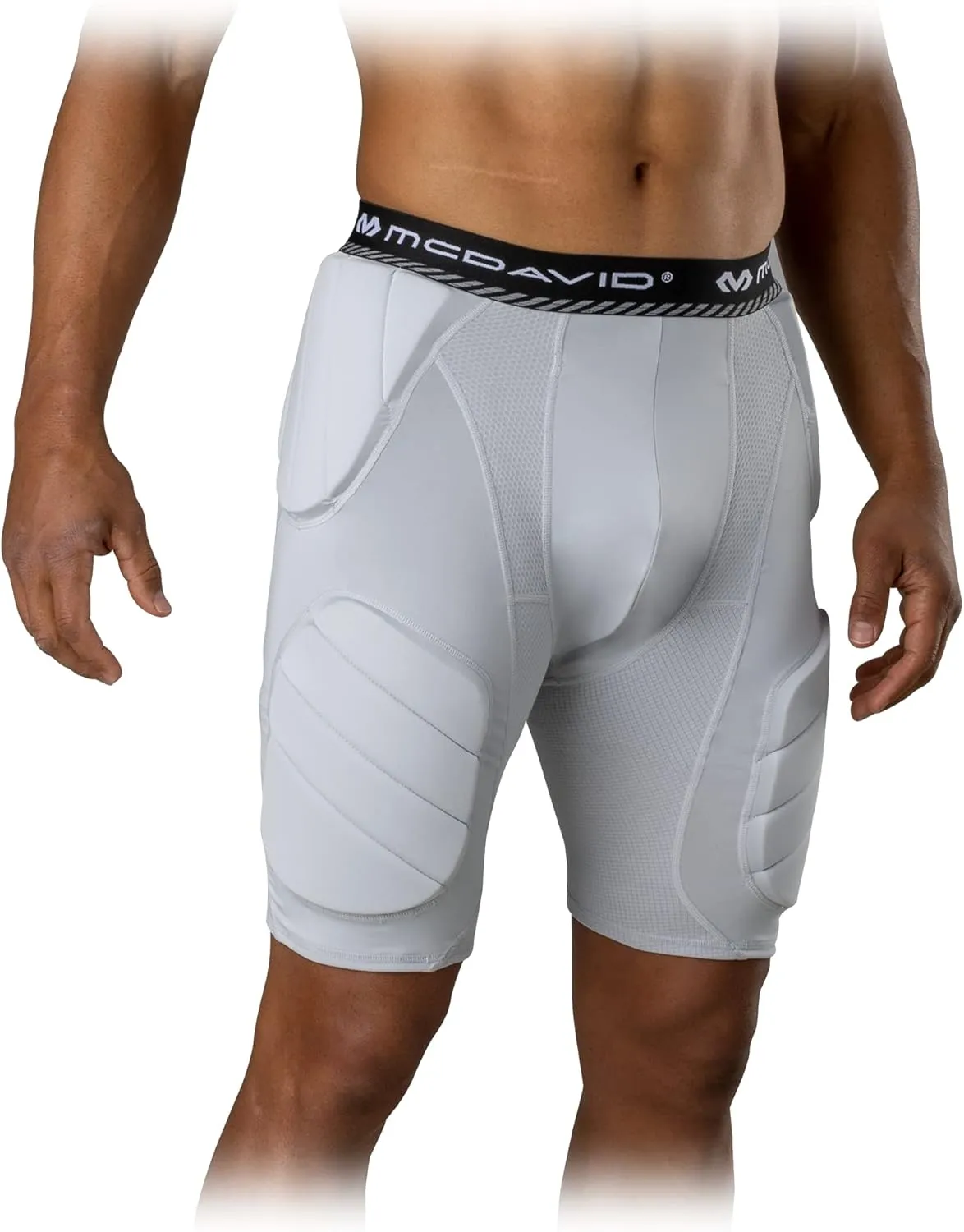 McDavid Football Girdle for Men - Durable & Breathable 5-Pad Girdle with Hard-Shell Thigh Guards for Padded Support, Ideal for Football & Lacrosse (Adult)