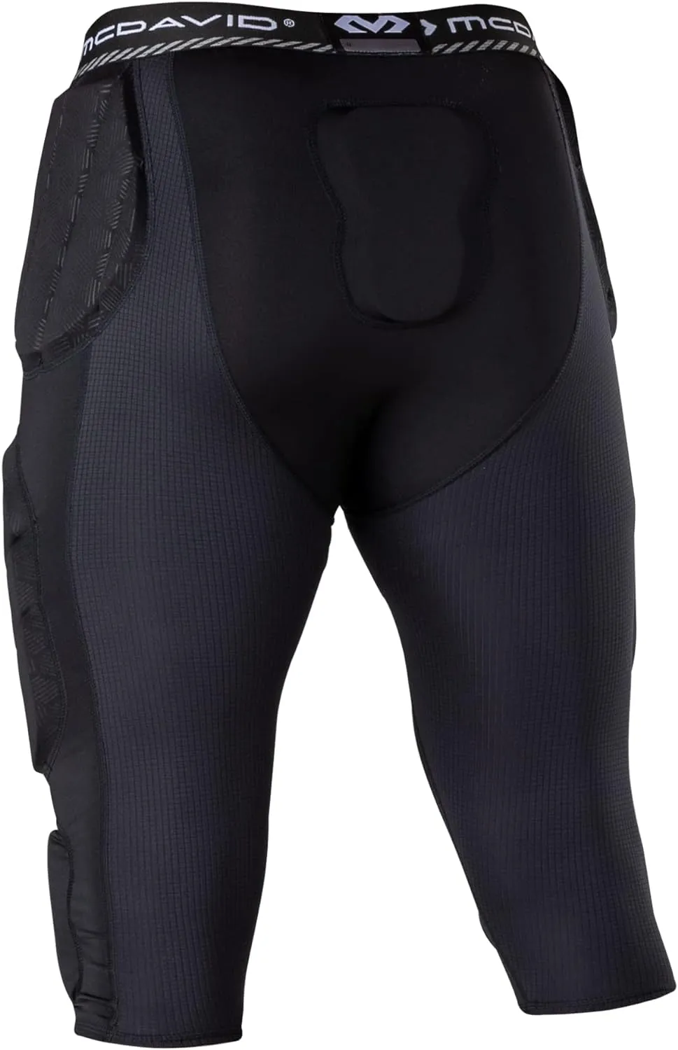 Mcdavid Mens Football Integrated 7 Pad ¾ Compression Tights, Protection for HIPS, Thighs, Tailbone & Knees, Adult