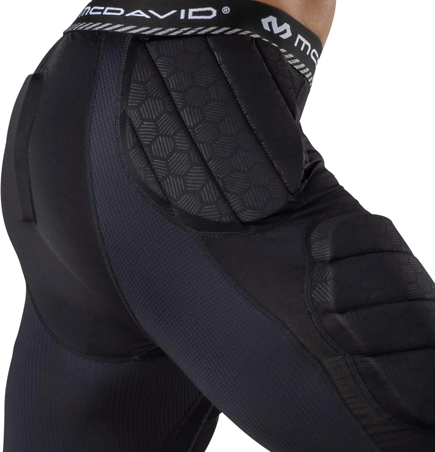 Mcdavid Mens Football Integrated 7 Pad ¾ Compression Tights, Protection for HIPS, Thighs, Tailbone & Knees, Adult