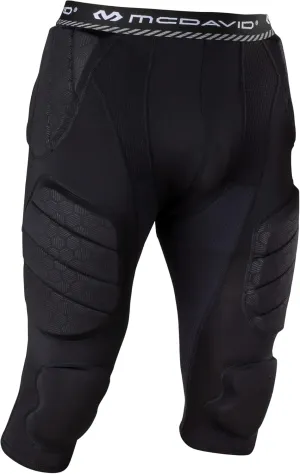Mcdavid Mens Football Integrated 7 Pad ¾ Compression Tights, Protection for HIPS, Thighs, Tailbone & Knees, Adult