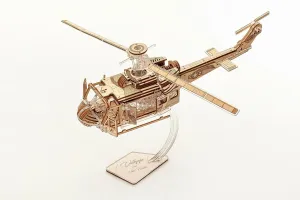 Mechanical Veter Models Wooden and Plastic 3D Puzzle Valkirja Helicopter 3D Puzzle Self-Assembly Set