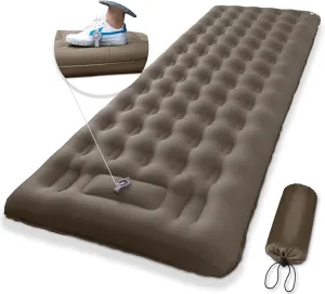 MEETPEAK Extra Thickness 5 inch Inflatable Sleeping Pad for Camping, Ultralight Compact Camping Sleeping Mat Built-in Pump, Portable Camping Air Mattress for Tent Hiking Backpacking Traveling
