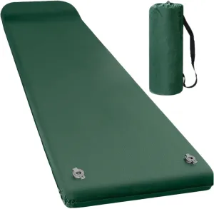 Memory Foam Sleeping Pad, Inflatable Sleeping Mattress, Soft Foam Camp Mat, with Integrated Pillow, Lightweight & Portable, 195x65x6cm/76.77x25.59x2.36, for Outdoor Adventures