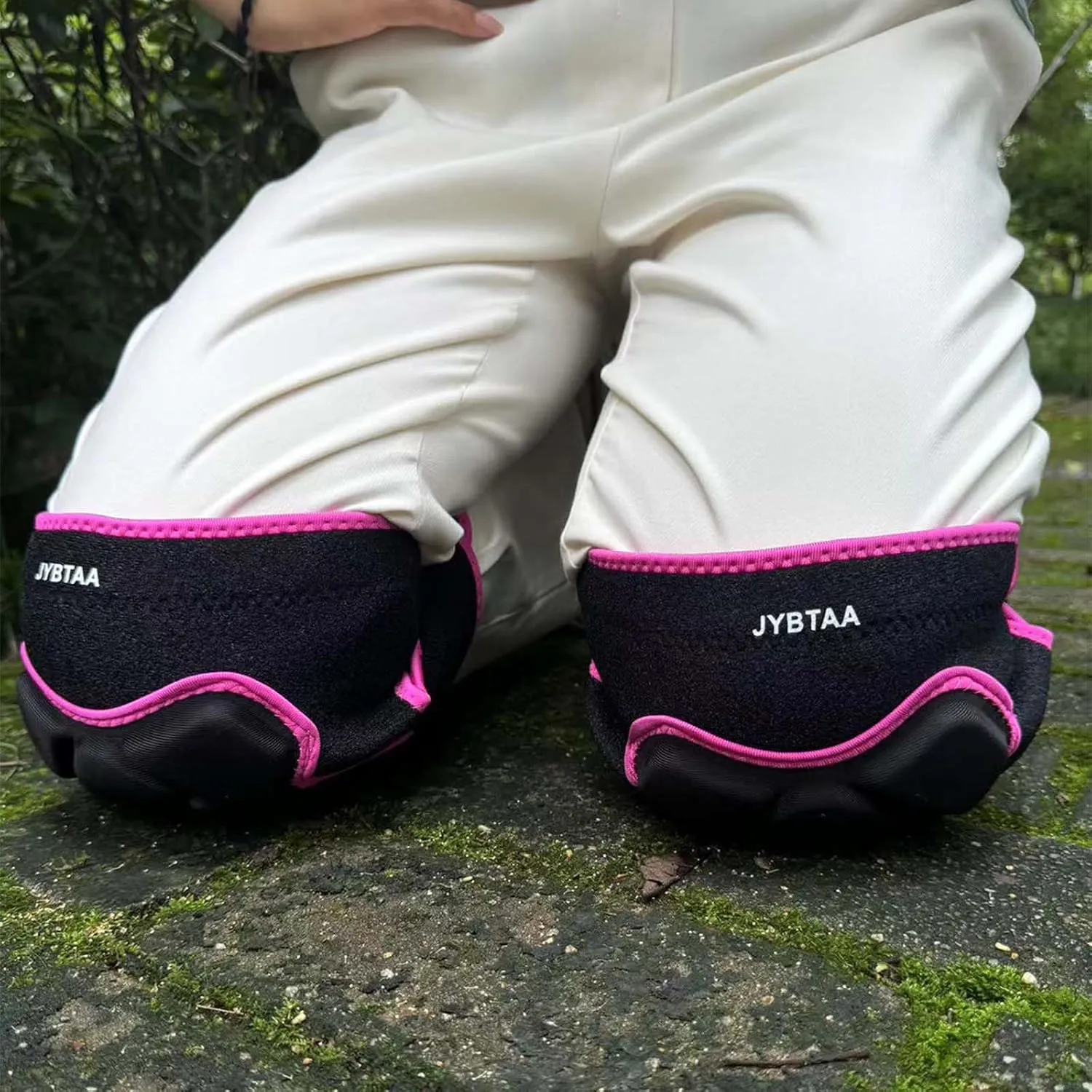 Mem/Women Cleaning Knee Pads, Waterproof Garden Knee Pad for Flooring, Flexible Soft Knee Protector for Outdoor/Indoors Work, Adjustable Safety Foam Pads for Yard Tile Construction, Rose Red L. (1 Pair)
