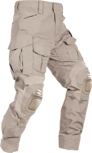 Men’s Tactical Pants with Knee Pads Camo Cargo Pants Waterproof Hiking Pants 10 Pockets No Belt