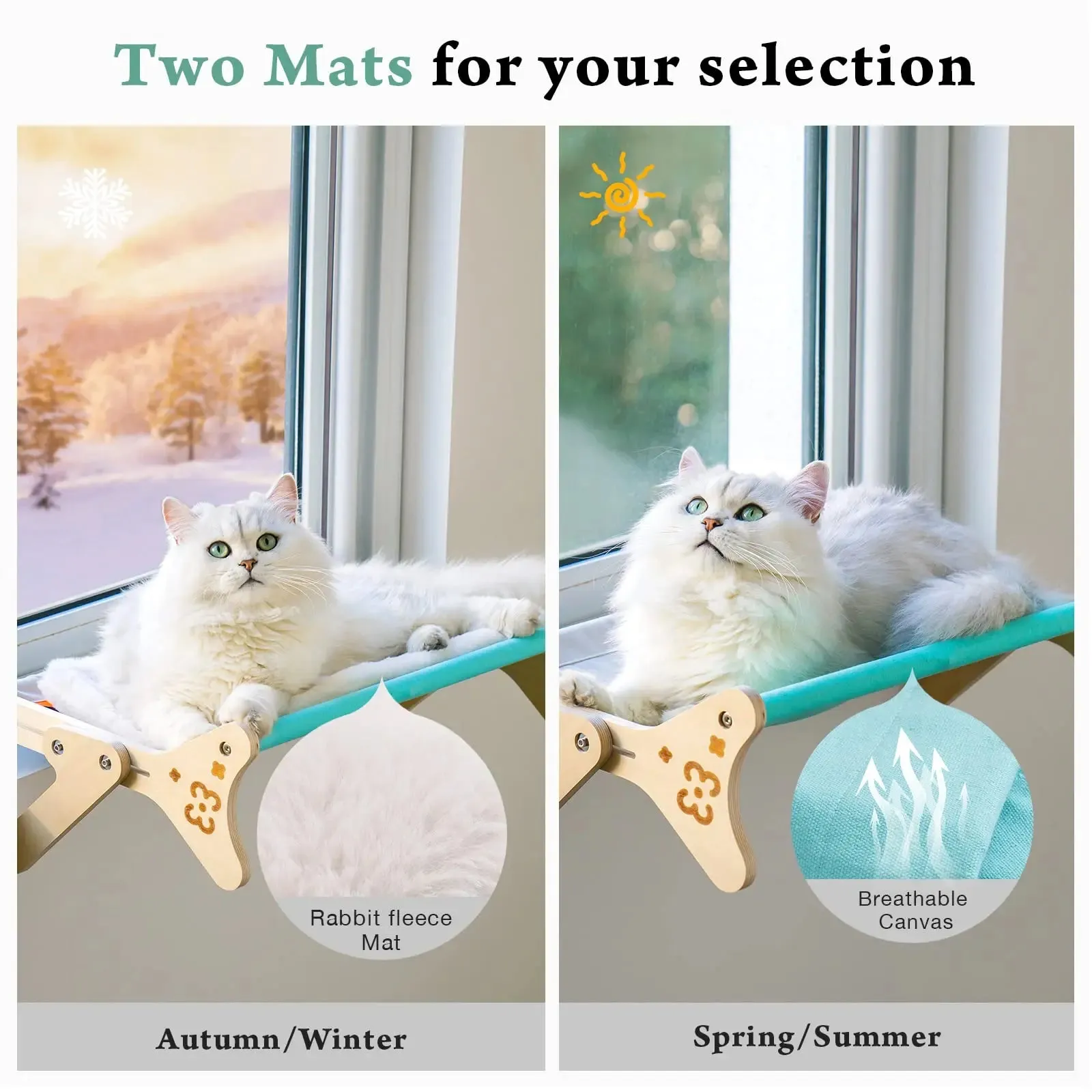 Mewoofun Adjustable Cat Window Perch