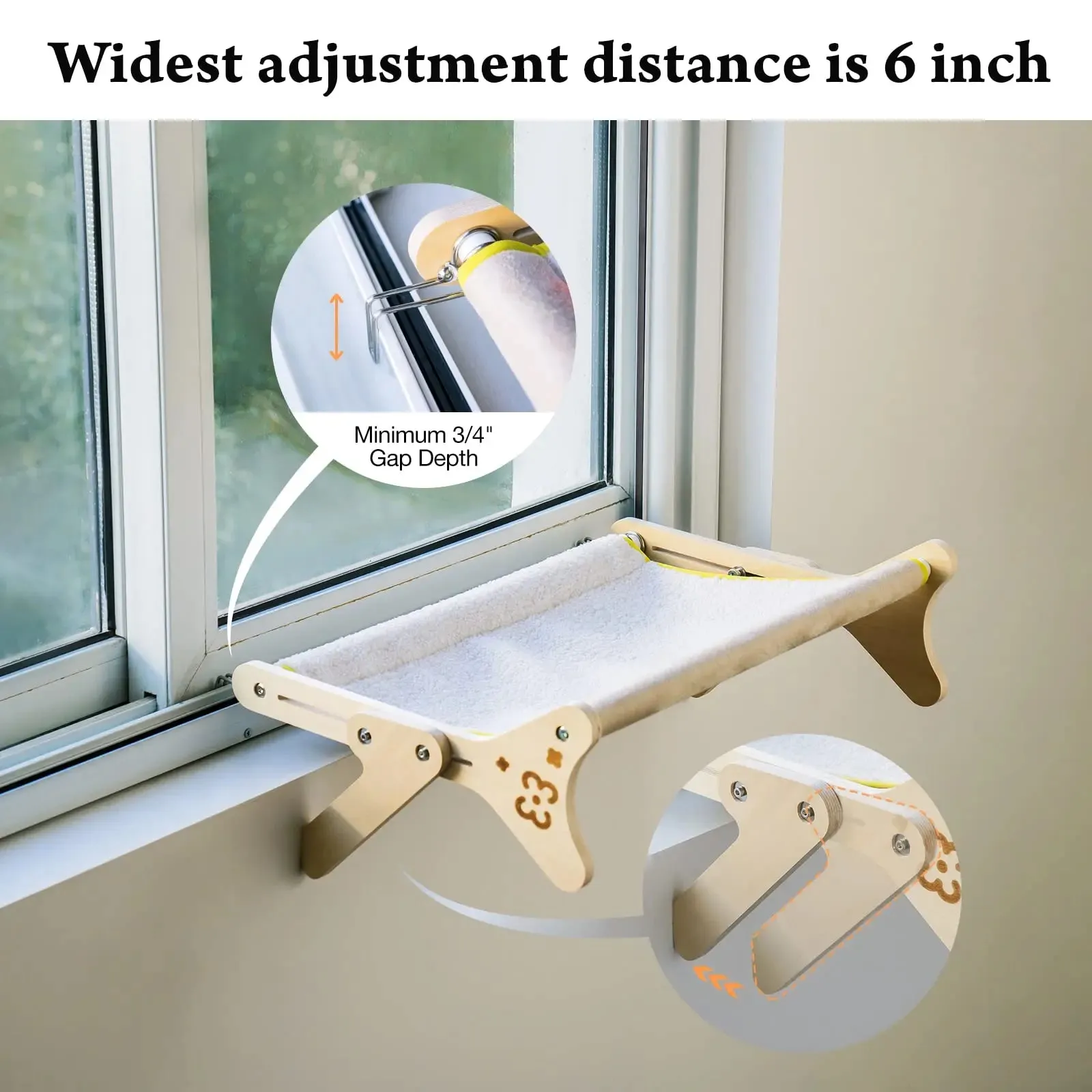 Mewoofun Adjustable Cat Window Perch